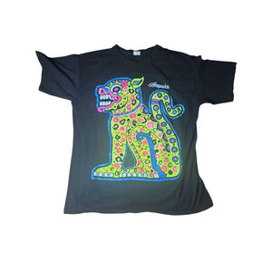 Men's Emi Beach Black Green Acapulco Graphic Short Sleeve Tee XL #308